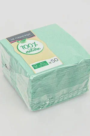 50 serviettes 'TT' sauge Achat Immédiat